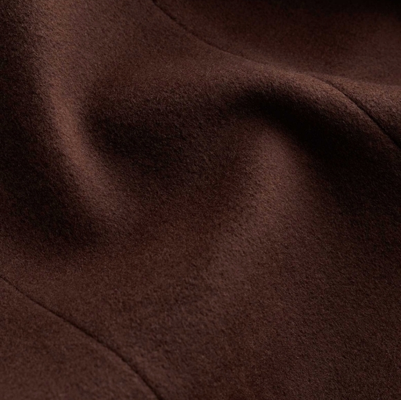 Quince Italian Wool Tailored Coat Chocolate XS - Picture 9 of 16